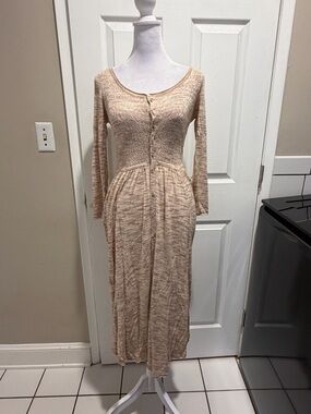Free People Heathered Neutral Maxi Dress